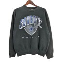 90年代 USA製 SALEM SPORTSWEAR NFL ダラス・カウボーイズ スウェット プロチーム ブラック (メンズ XL) 中古 古着 S3587(4)