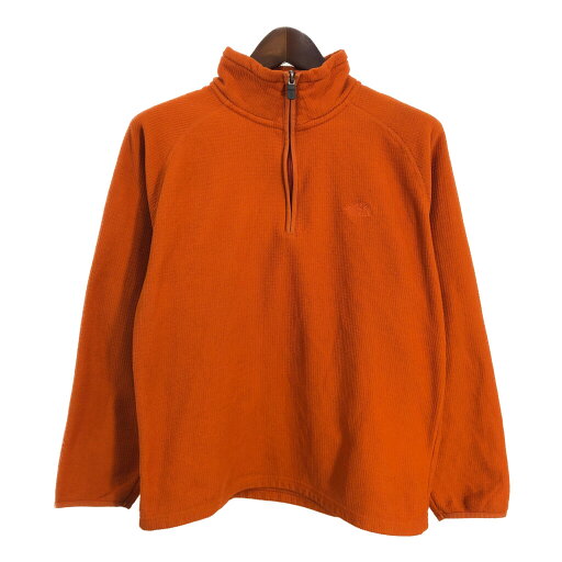 THE NORTH FACE ノースフェイス ハーフジップ フリースジャケット アウトドア ワンポイントロゴ オレンジ (メンズ M) 中古 古着 S3719 THE NORTH FACE ノースフェイス ハーフジップ フリースジャケット アウトドア ワンポイントロゴ オレンジ (メンズ M) 中古 古着 S3719