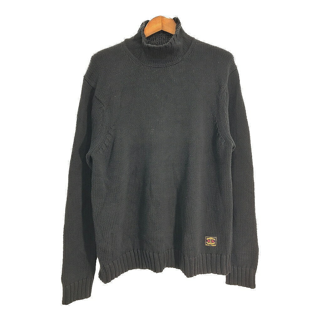 POLO JEANS ポロジーンズ モックネック ローゲージ コットン ニット セーター ラルフローレン ネイビー (メンズ M) 中古 古着 S3805(4)