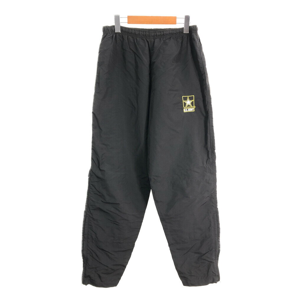 00年代 米軍実物 U.S.ARMY APFU トレーニングパンツ パンツ ブラック (メンズ L) 中古 古着 S3958
