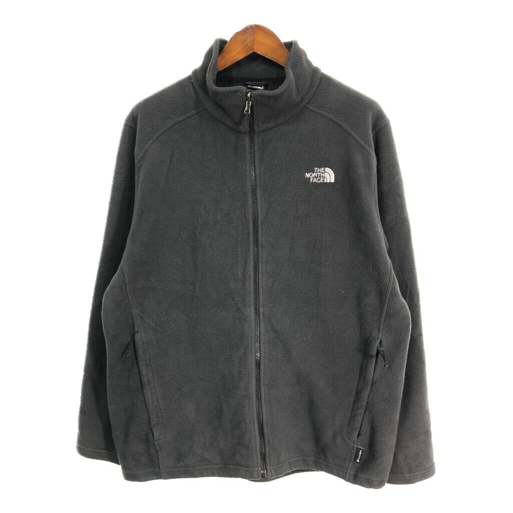 THE NORTH FACE ノースフェイス フリースジャケット アウトドア ブラック (メンズ XL) 中古 古着 S4072