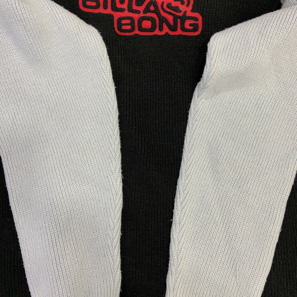 Billabong ビラボン ローゲージニットセーター ロゴ ブラック (メンズ M) 中古 古着 S4228