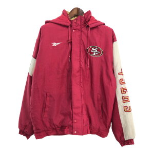 Reebok リーボック MLB サンフランシスコ・ジャイアンツ 中綿 スタジアムジャケット プロチーム レッド (メンズ L) 中古 古着 S4242