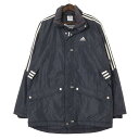 adidas アディダス 中綿 ナイロン ジャケット ワンポイントロゴ ネイビー (メンズ S) 中古 古着 A2529(4)