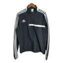 adidas アディダス ハーフジップ フリースジャケット スポーツ ブラック (メンズ XL) 中古 古着 S4270