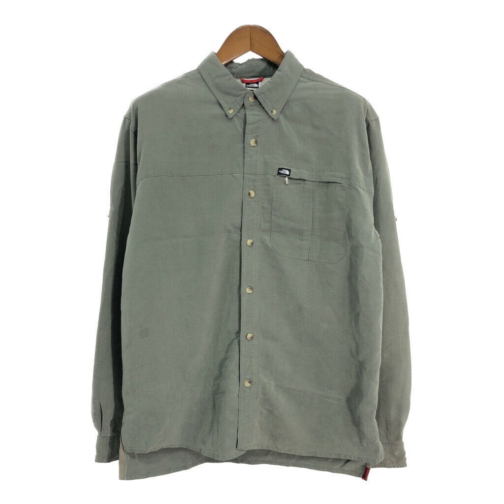 THE NORTH FACE ザノースフェイス カジュアルシャツ M ベージュ 【古着】【中古】【送料無料】 中古・古着通販】THE NORTH FACE (ザ ノース フェイス) オープンカラー