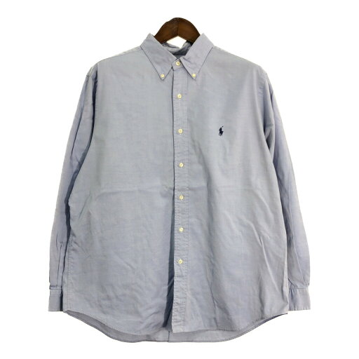 00年代 Polo by Ralph Lauren ポロ ラルフローレン 長袖シャツ 大きいサイズ ライトブルー (メンズ 17) 中古 古着 S4318 00年代 Polo by Ralph Lauren ポロ ラルフローレン 長袖シャツ 大きいサイズ ライトブルー (メンズ 17) 中古 古着 S4318