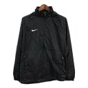 NIKE ナイキ フーデッド ナイロンジャケット スポーツ ブラック (メンズ M) 中古 古着 S4339