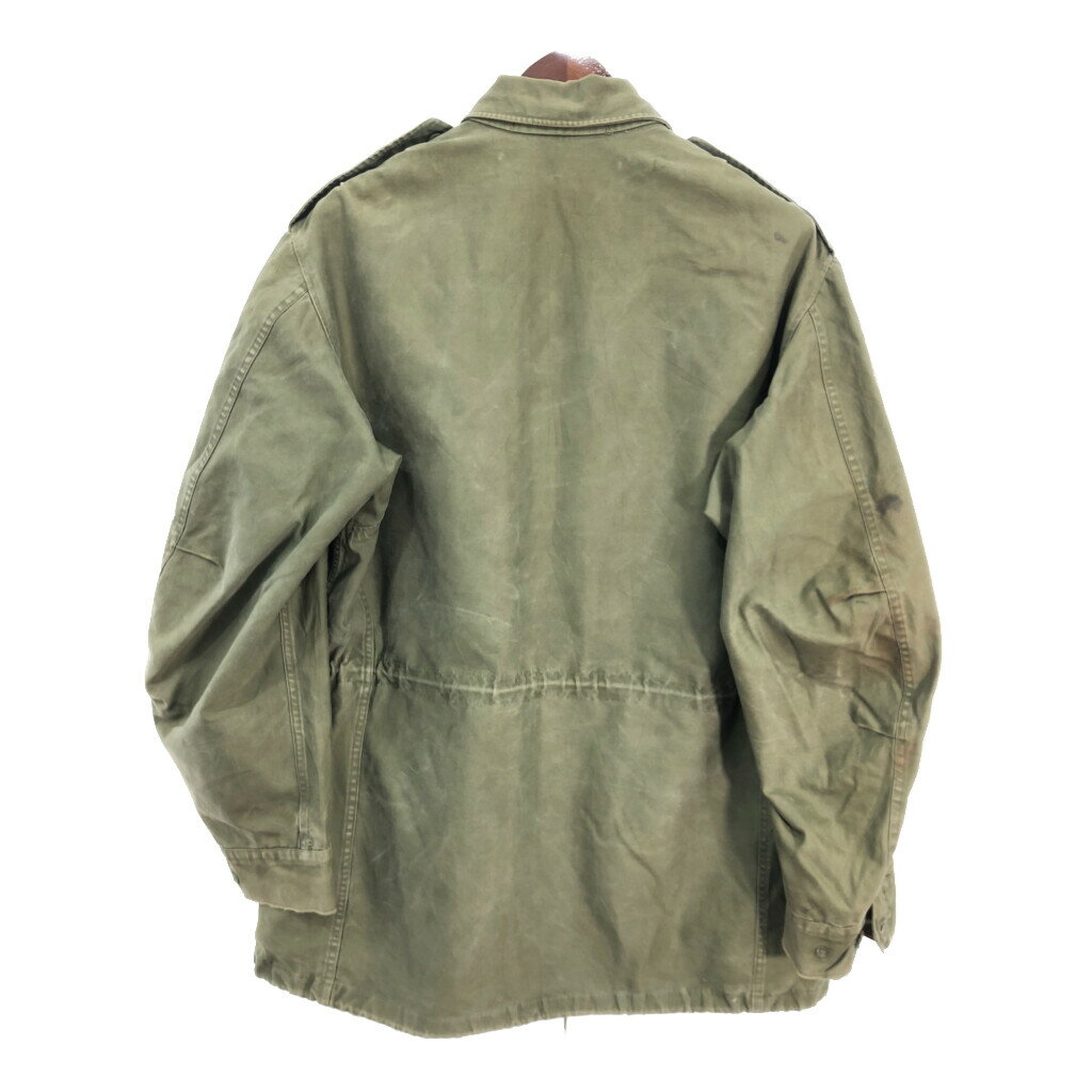 50年代 米軍実物 U.S.ARMY M-51 フィールドジャケット ヴィンテージ ミリタリー オリーブ (メンズ MEDIUM LONG) 中古 古着 S4884
