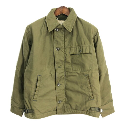 70年代 米軍実物 U.S.NAVY A-2 デッキジャケット ヴィンテージ ミリタリー オリーブ (メンズ MEDIUM) 中古 古着 S4985 70年代 米軍実物 U.S.NAVY A-2 デッキジャケット ヴィンテージ ミリタリー オリーブ (メンズ MEDIUM) 中古 古着 S4985