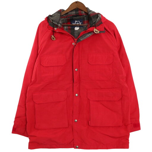 80年代 USA製 WOOLRICH ウールリッチ マウンテンパーカー アウトドア レッド (メンズ L) 中古 古着 A2712 80年代 USA製 WOOLRICH ウールリッチ マウンテンパーカー アウトドア レッド (メンズ L) 中古 古着 A2712