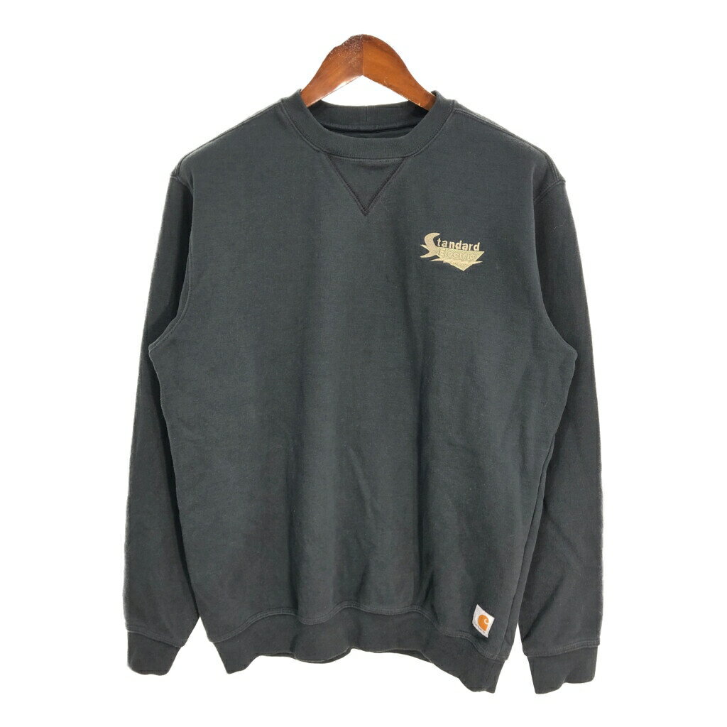 Carhartt カーハート スウェット 企業ロゴ ブラック (メンズ M) 中古 古着 S5189