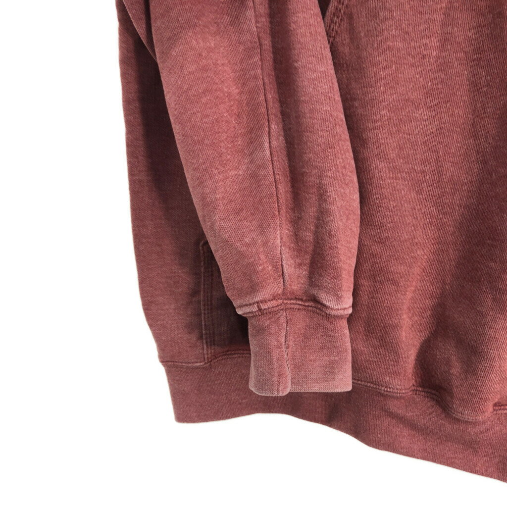 Carhartt カーハート スウェット パーカー 袖プリント レッド (メンズ M) 中古 古着 s5246