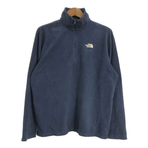 THE NORTH FACE ノースフェイス ハーフジップ フリースジャケット アウトドア ネイビー (メンズ L) 中古 古着 S5251 THE NORTH FACE ノースフェイス ハーフジップ フリースジャケット アウトドア ネイビー (メンズ L) 中古 古着 S5251