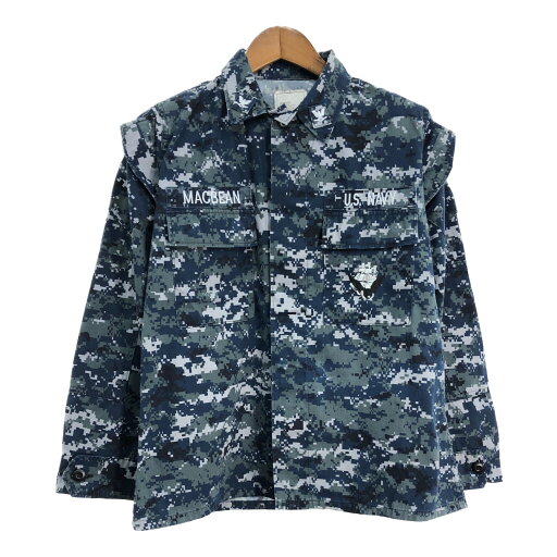 米軍実物 U.S.NAVY フィールドジャケット ミリタリー デジタルカモ ネイビー (メンズ 35 R) 中古 古着 S5292 米軍実物 U.S.NAVY フィールドジャケット ミリタリー デジタルカモ ネイビー (メンズ 35 R) 中古 古着 S5292