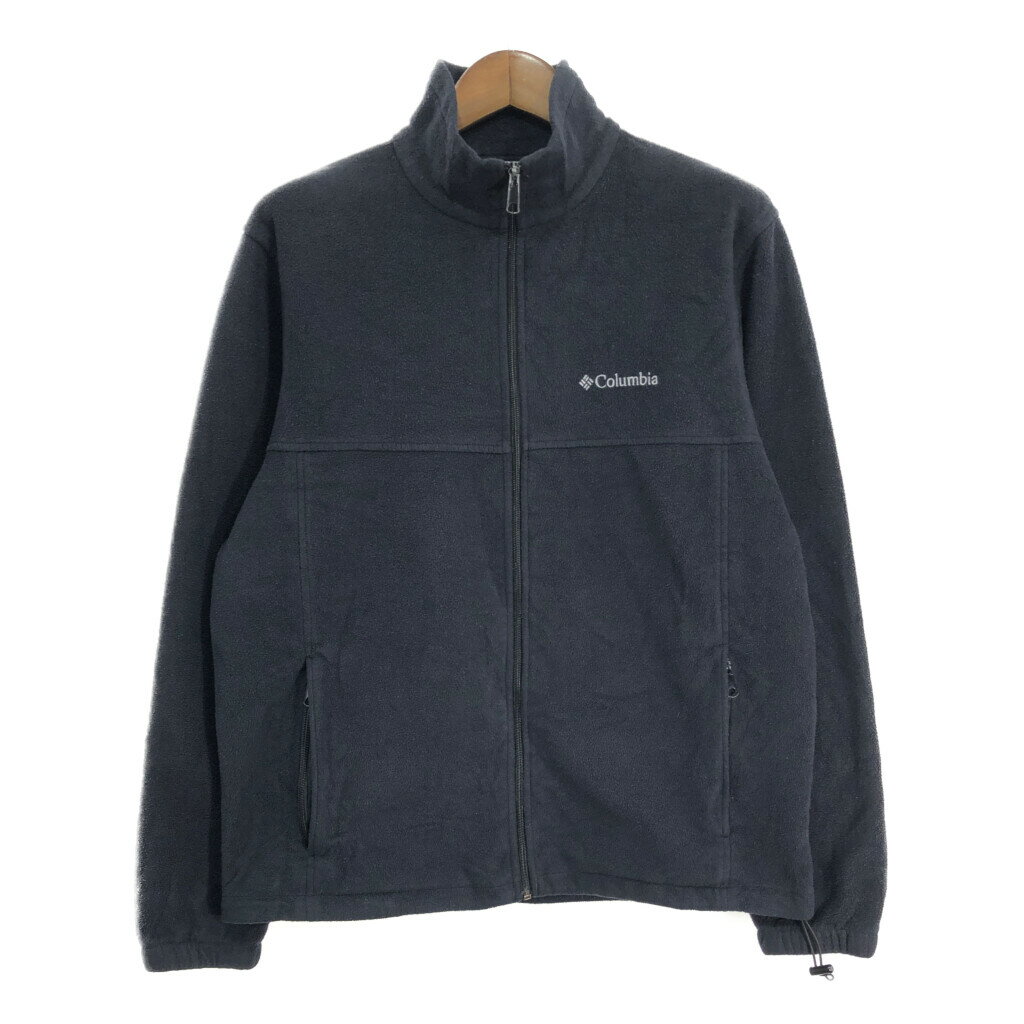 Columbia コロンビア フリースジャケット アウトドア ブラック (メンズ L) 中古 古着 S5300