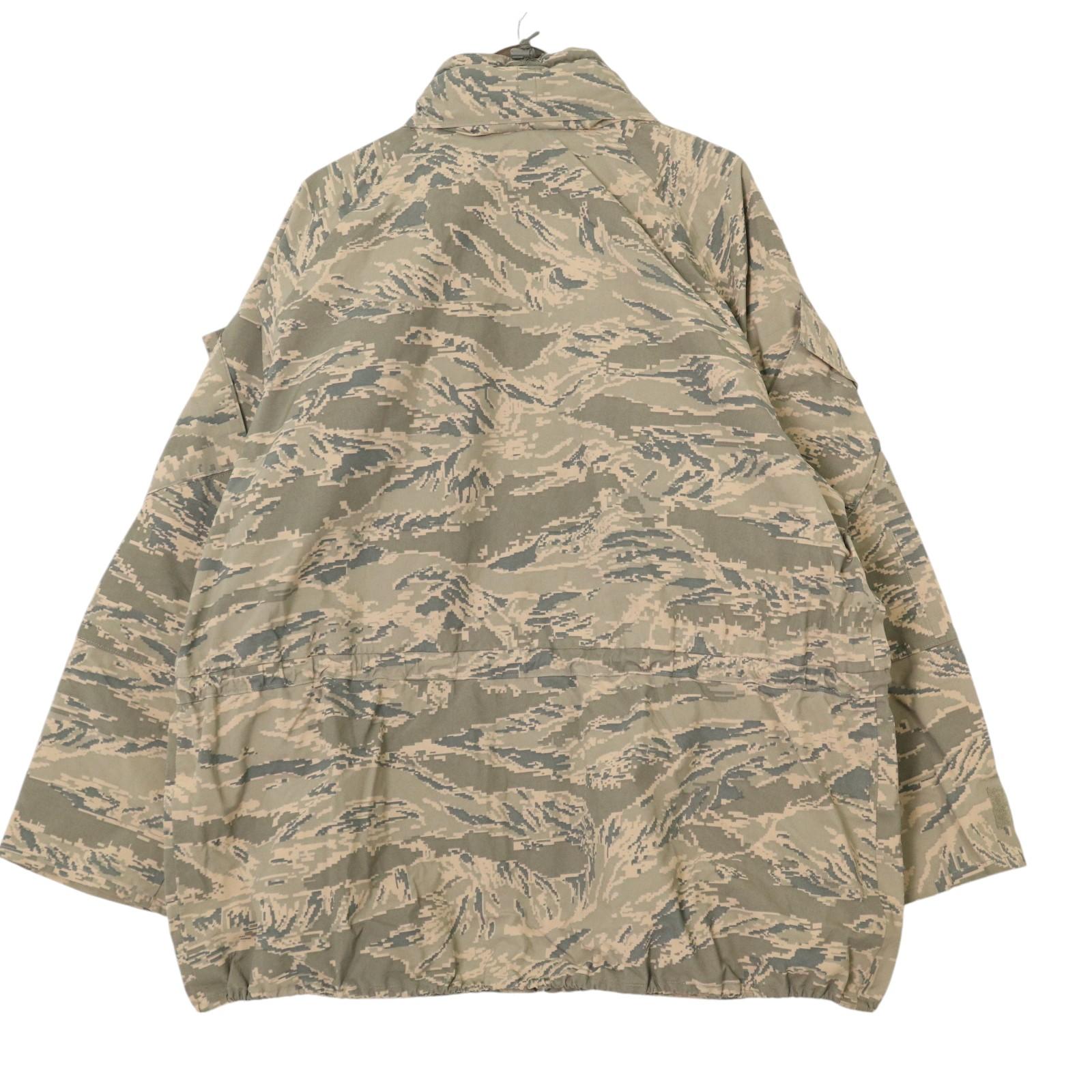 00年代 米軍実物 U.S.AIRFORCE APECS GORETEX パーカー ミリタリー ABUカモ セージグリーン (メンズ X-LARGE LONG) 中古 古着 A2701