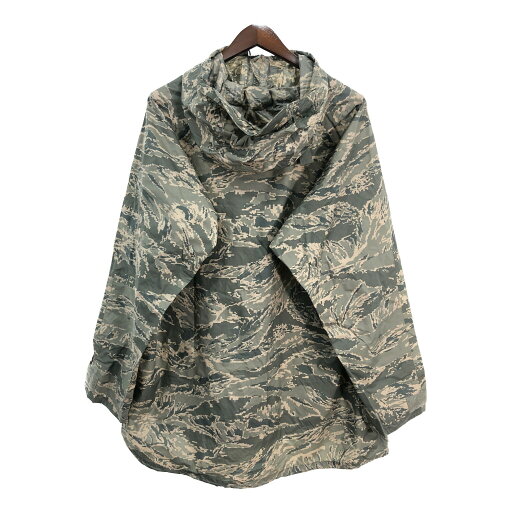 00年代 米軍実物 U.S.AIRFORCE レインパーカー ミリタリージャケット ABUカモ グリーン (メンズ MEDIUM) 中古 古着 S5440