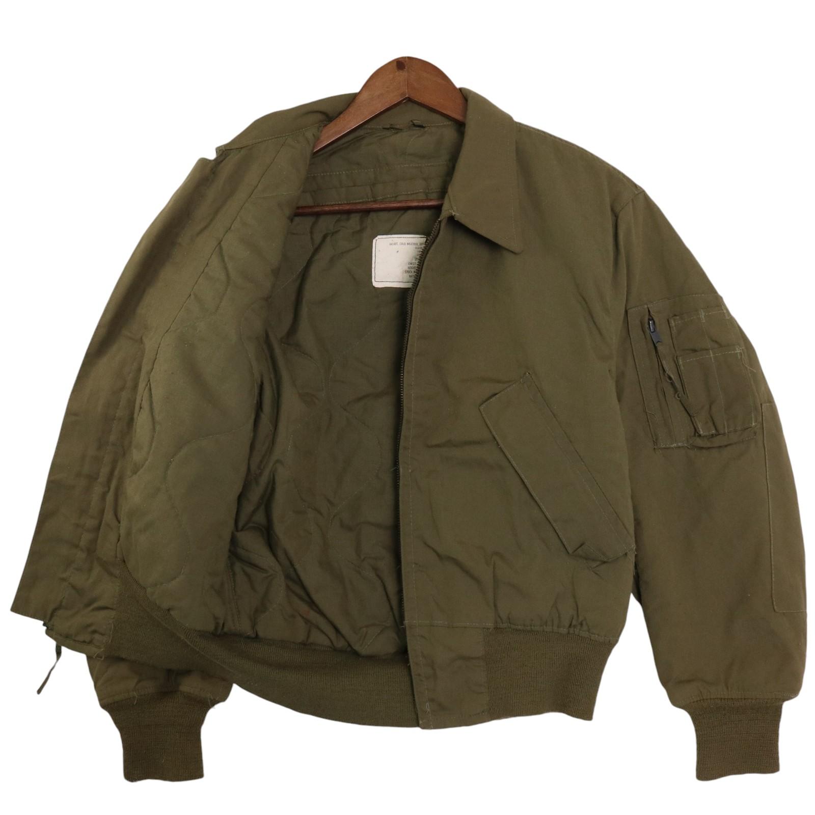 米軍実物 U.S.ARMY CVC タンカース ジャケット ミリタリージャケット オリーブ (メンズ SMALL SHORT) 中古 古着 A2724
