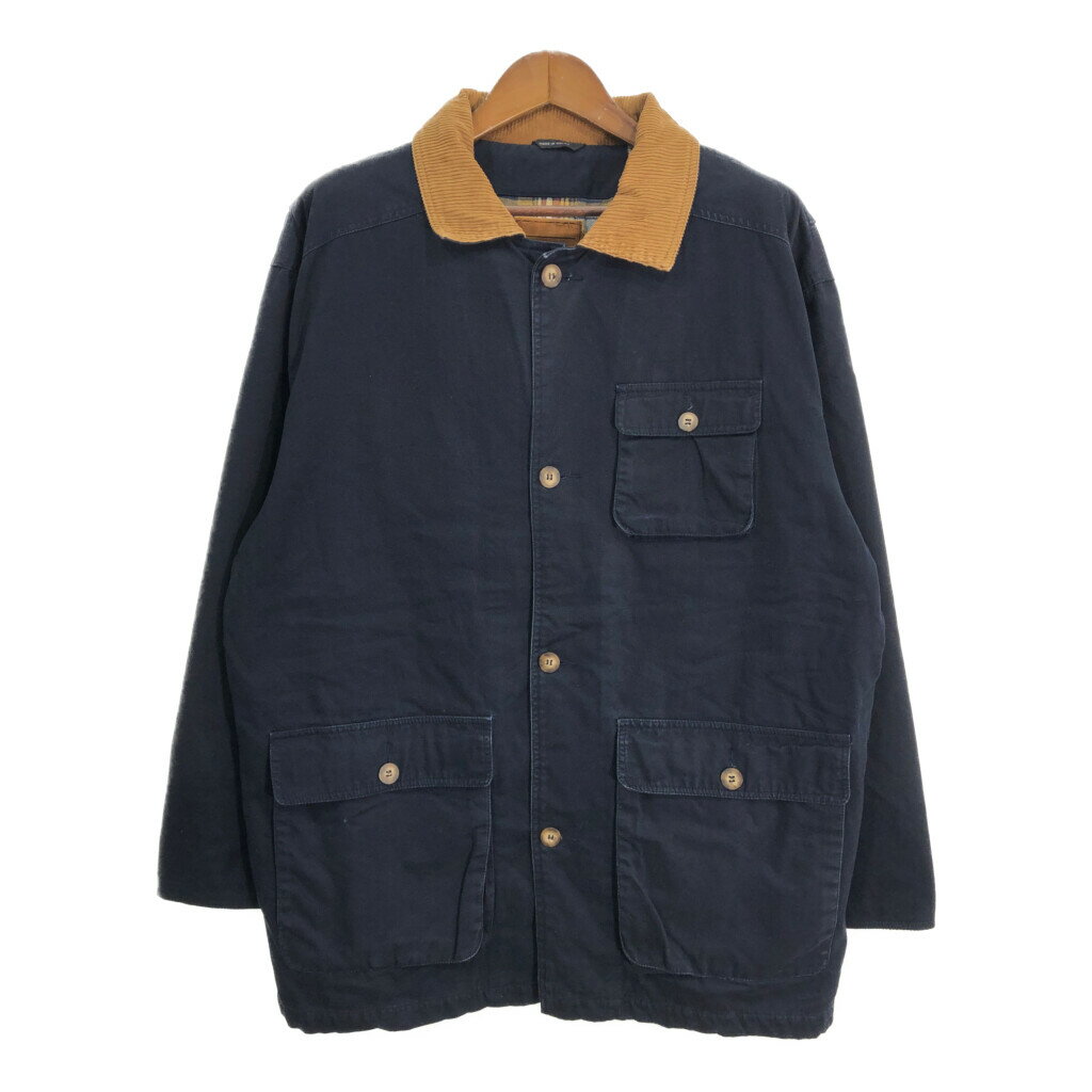 Aberdeen ハンティングジャケット アウトドア ネイビー (メンズ L) 中古 古着 S5595