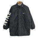 90年代 NIKE ナイキ 中綿 ナイロン ジャケット スポーツ ブラック (メンズ L) 中古 古着 S5597
