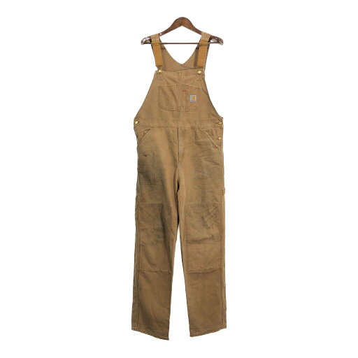 Carhartt カーハート ダック ダブルニー ビブオーバーオール ブラウン (メンズ W33 L32) 中古 古着 S5689 Carhartt カーハート ダック ダブルニー ビブオーバーオール ブラウン (メンズ W33 L32) 中古 古着 S5689