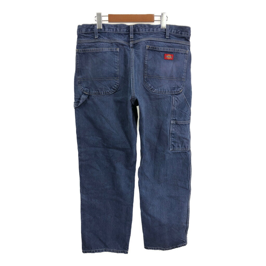 Dickies ディッキーズ デニムペインターパンツ ワーク ブルー (メンズ W36 L30) 中古 古着 S5737