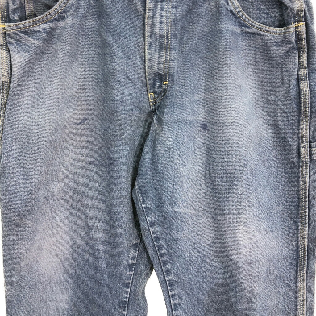 Dickies ディッキーズ デニムペインターパンツ ワーク ブルー (メンズ W36 L30) 中古 古着 S5737