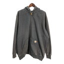 Carhartt カーハート スウェット フルジップ パーカー 大きいサイズ グレー (メンズ 3XL) 中古 古着 S5852