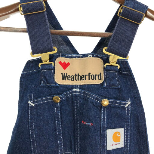 90年代 USA製 Carhartt カーハート デニムオーバーオール ブルー (メンズ W32 L30) 中古 古着 S5937