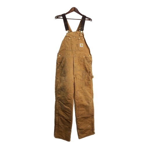 Carhartt カーハート ダック ダブルニー ビブオーバーオール ブラウン (メンズ W36 L30) 中古 古着 S6403 Carhartt カーハート ダック ダブルニー ビブオーバーオール ブラウン (メンズ W36 L30) 中古 古着 S6403