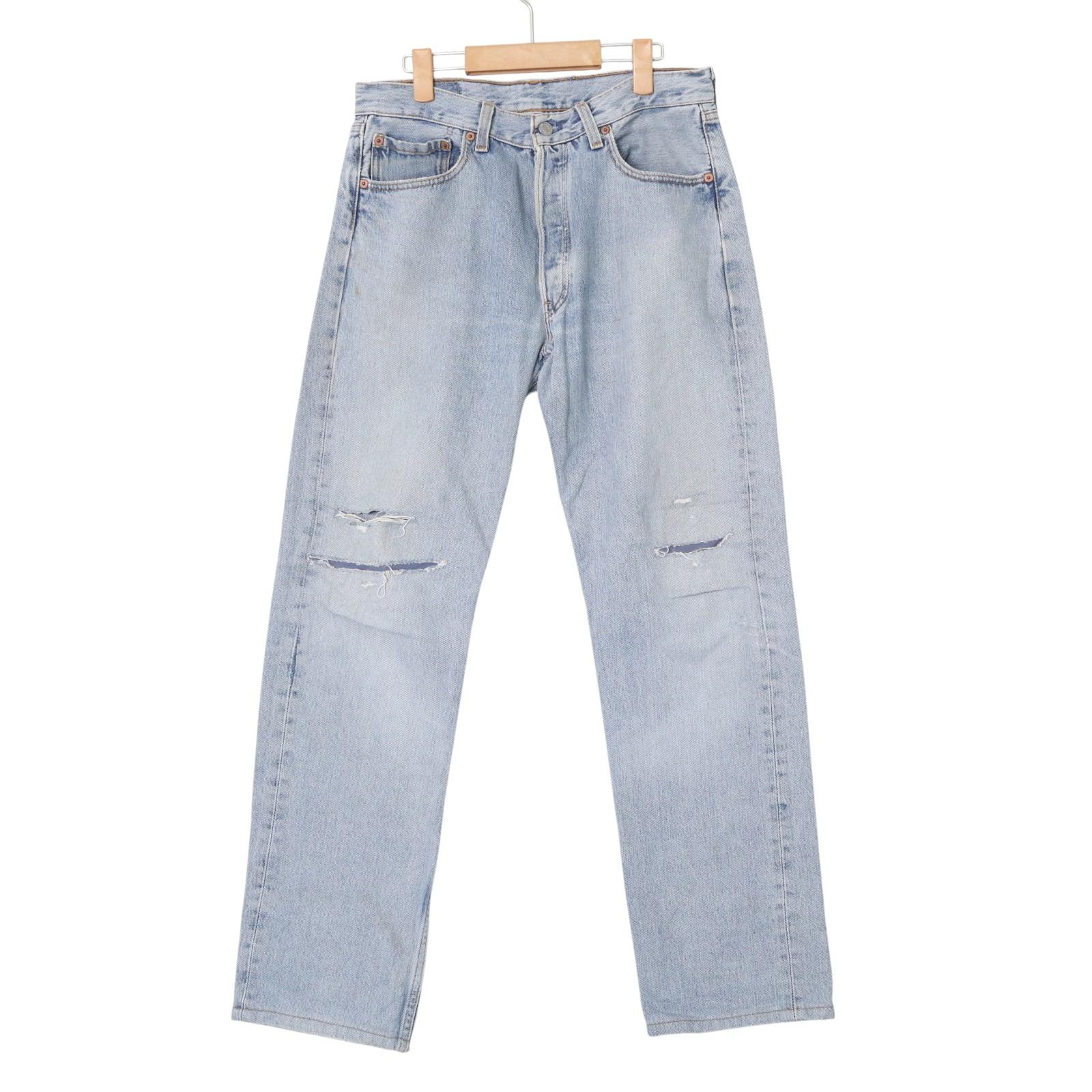 樂天商城 - 90年代 USA製 Levi's リーバイス 501 デニムパンツ ブルー (メンズ W32 L36) 中古 古着 A2919