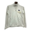 patagonia パタゴニア リツール スナップT フリースジャケット アウトドア ホワイト (レディース M) 中古 古着 S6570(4)
