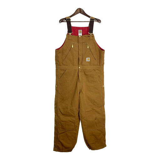 Carhartt カーハート ダック ダブルニー ビブオーバーオール ブラウン (メンズ W38 L29) 中古 古着 S6576 Carhartt カーハート ダック ダブルニー ビブオーバーオール ブラウン (メンズ W38 L29) 中古 古着 S6576
