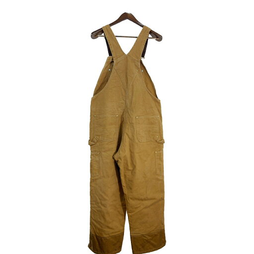 Carhartt カーハート ダック ダブルニー ビブオーバーオール 大きいサイズ ブラウン (メンズ W40 L30) 中古 古着 S6578