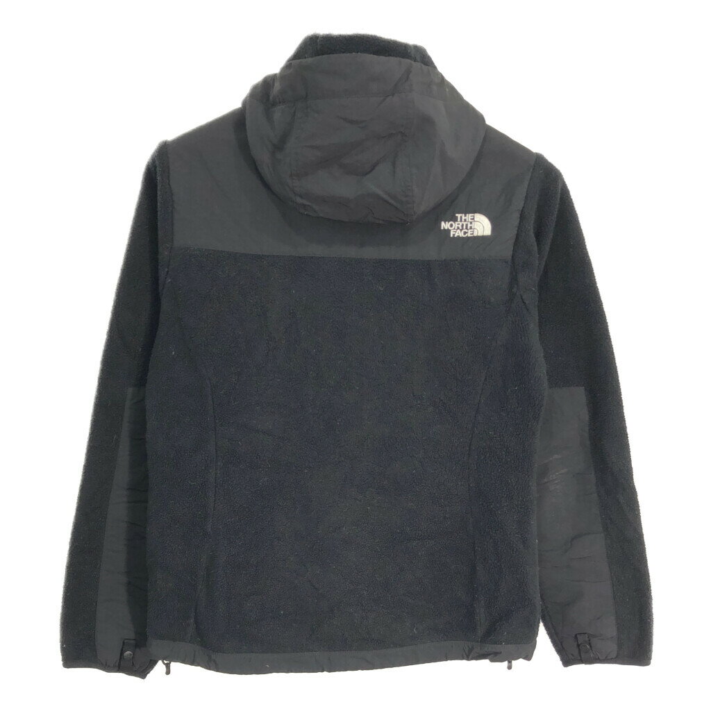 THE NORTH FACE ノースフェイス Denali デナリ フーデッド フリースジャケット アウトドア ブラック (レディース S) 中古 古着 S6674
