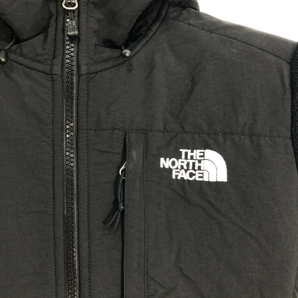 THE NORTH FACE ノースフェイス Denali デナリ フーデッド フリースジャケット アウトドア ブラック (レディース S) 中古 古着 S6674