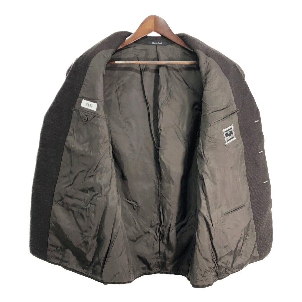 カナダ製 ARMANI アルマーニ MANI ウール テーラードジャケット ブラウン (メンズ 42 R) 中古 古着 S6691