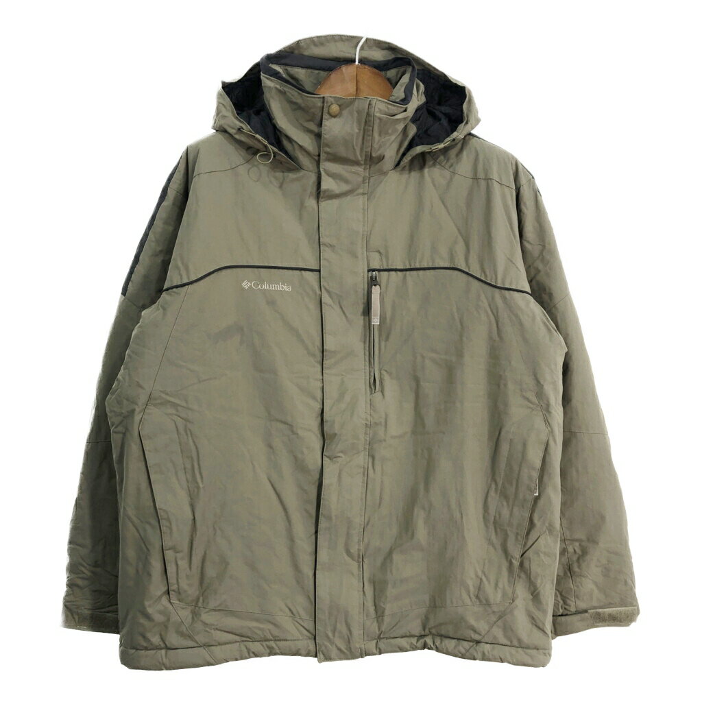 Columbia コロンビア 中綿 ナイロン マウンテンパーカー アウトドア カーキ (メンズ L) 中古 古着 S6725