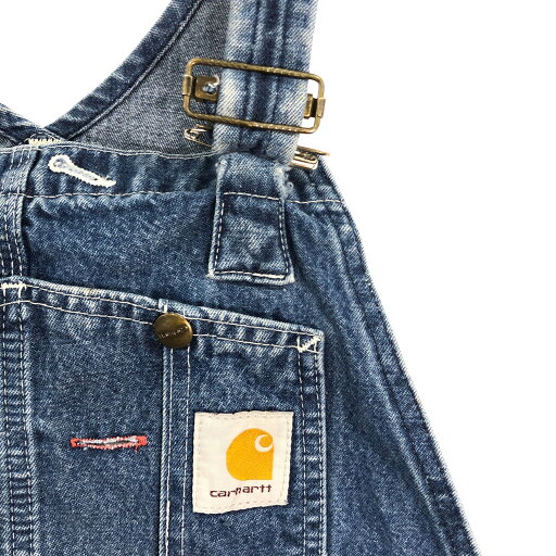 Carhartt カーハート デニム ビブオーバーオール ブルー (メンズ W36 L32) 中古 古着 S6806