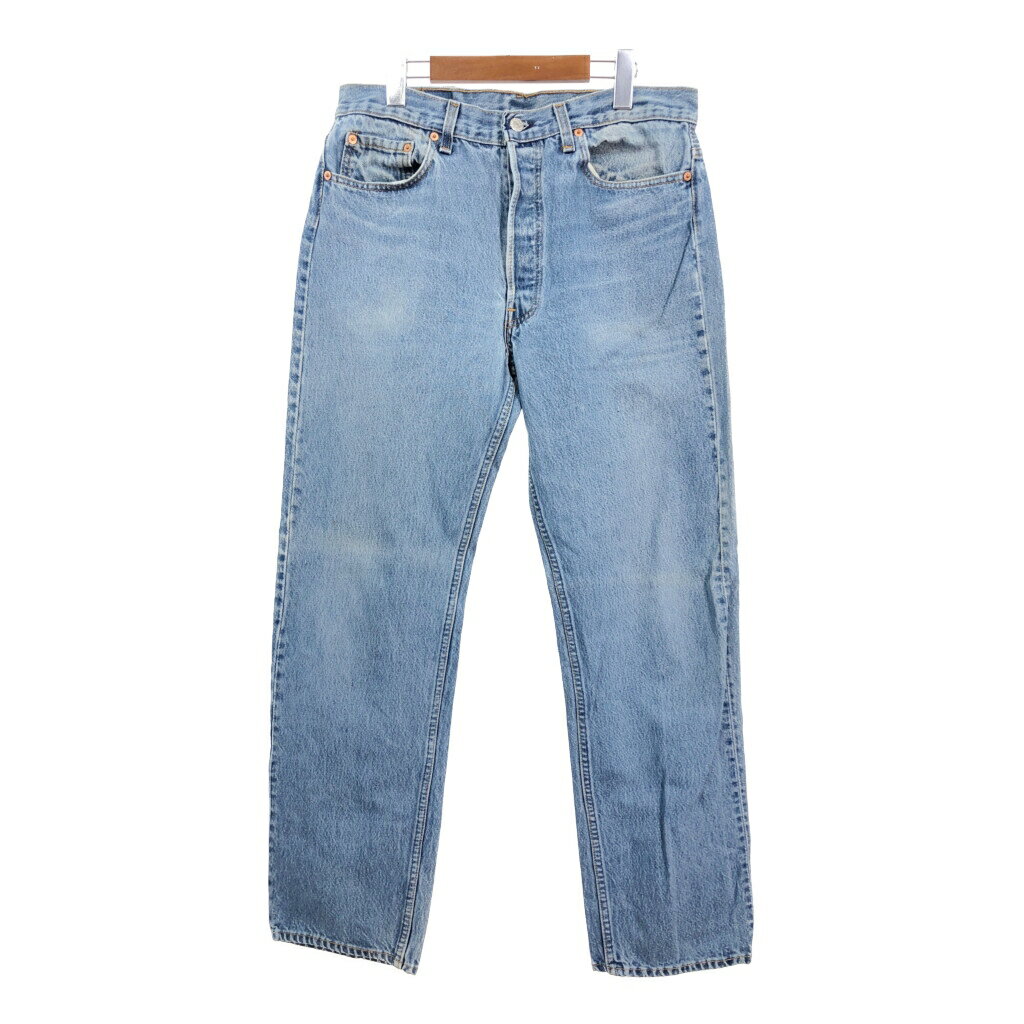 樂天商城 - 90年代 USA製 Levi's リーバイス 501 デニムパンツ ブルー (メンズ W34 L34) 中古 古着 S7212