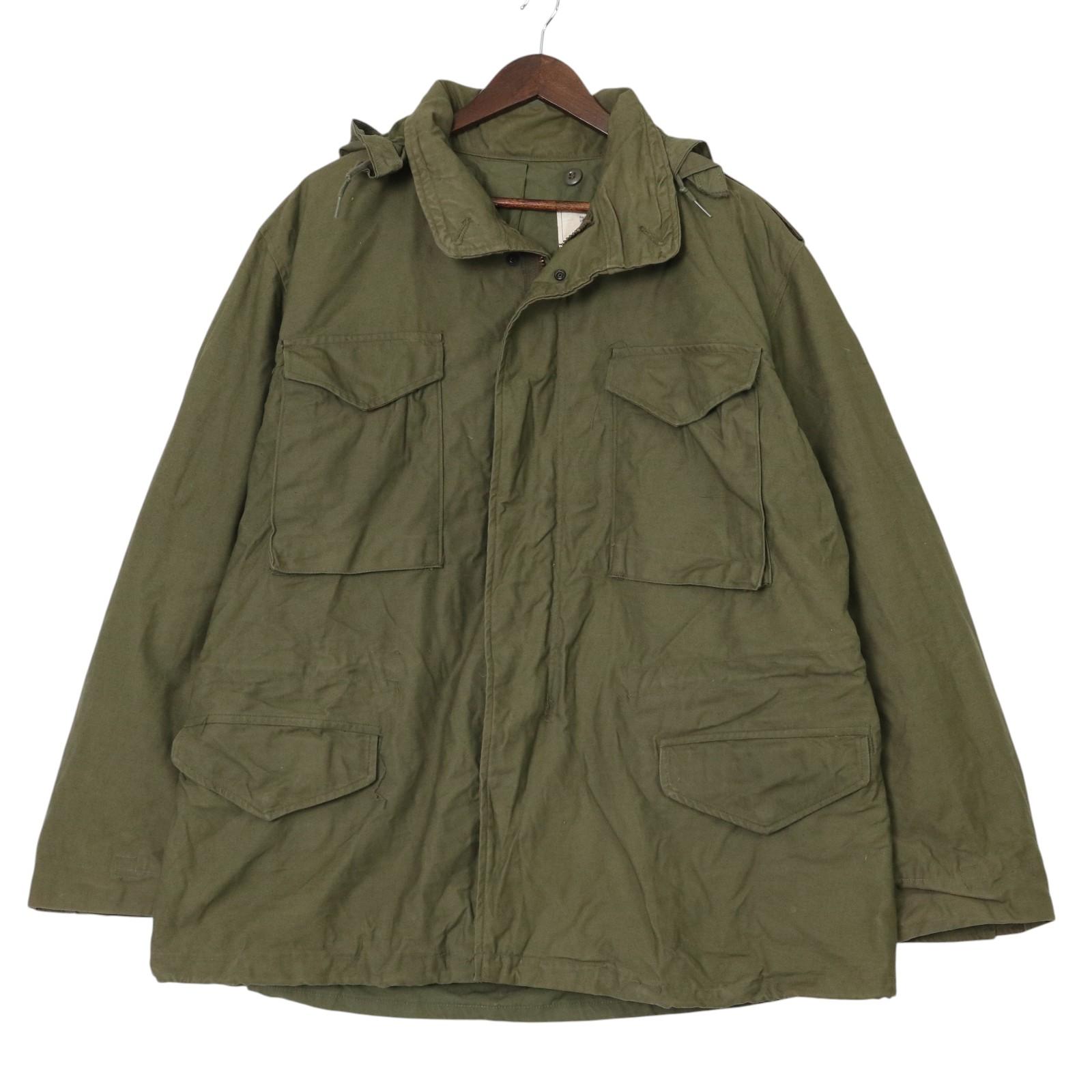 70年代 米軍実物 U.S.ARMY M-65 フィールドジャケット 3rd ミリタリー オリーブ (メンズ LARGE REGULAR) 中古 古着 A3008