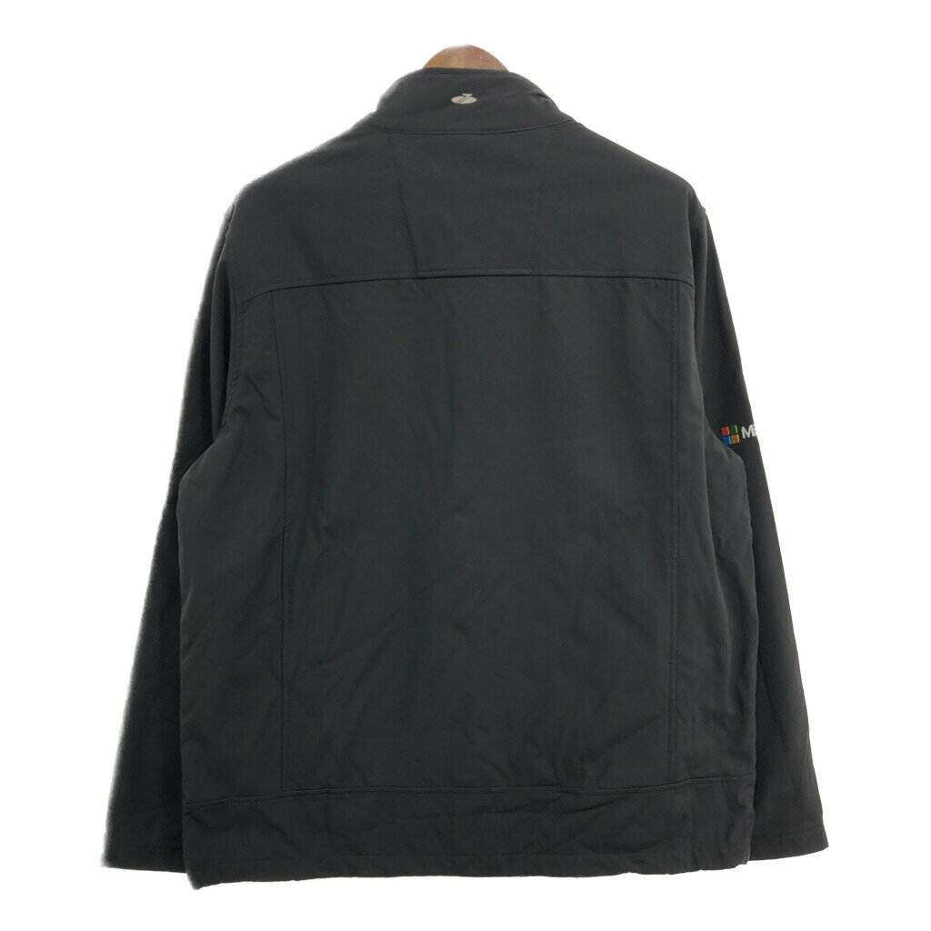 Windows ウィンドウズ ソフトシェルジャケット 企業ロゴ ブラック (メンズ XL) 中古 古着 S7355