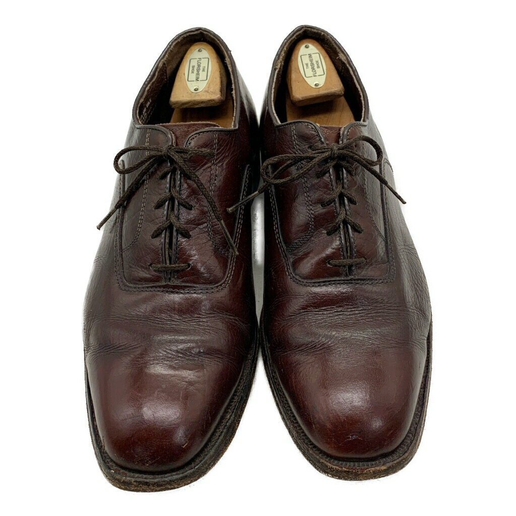 70年代 USA製 CROWN IMPERIAL プレーントゥ 内羽根式 レザーシューズ ブラック (メンズ 9 EEE) 中古 古..