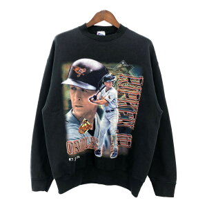 90年代 USA製 MLB ボルティモア・オリオールズ カル・リプケン・ジュニア スウェット プロチーム (メンズ XL) 中古 古着 S7368