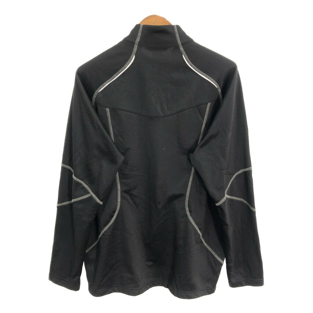 FedEx ハーフジップ プルオーバージャケット 企業ロゴ ブラック (メンズ L) 中古 古着 S7410