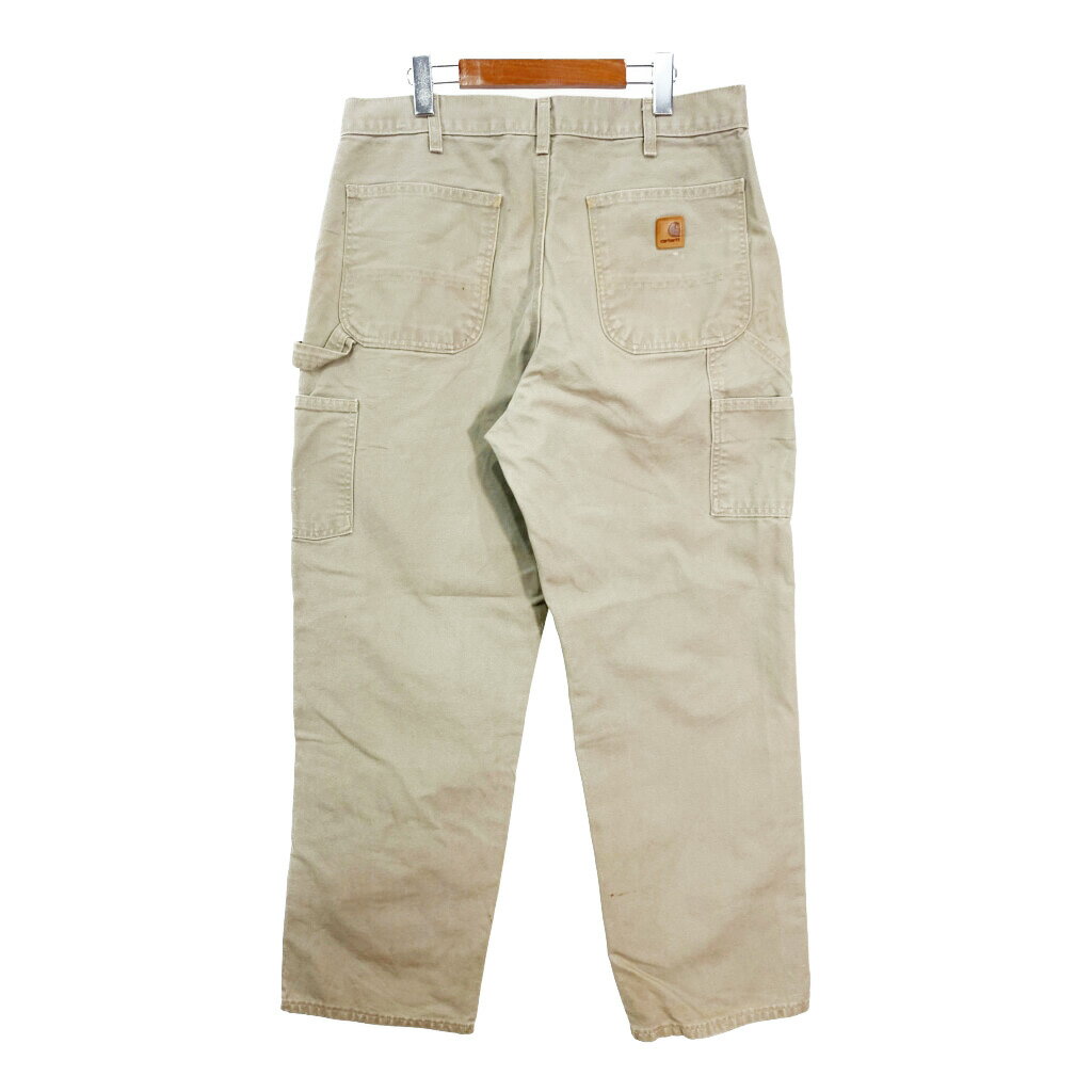 Carhartt カーハート ダック ペインターパンツ ワーク ベージュ (メンズ W34 L32) 中古 古着 S7481