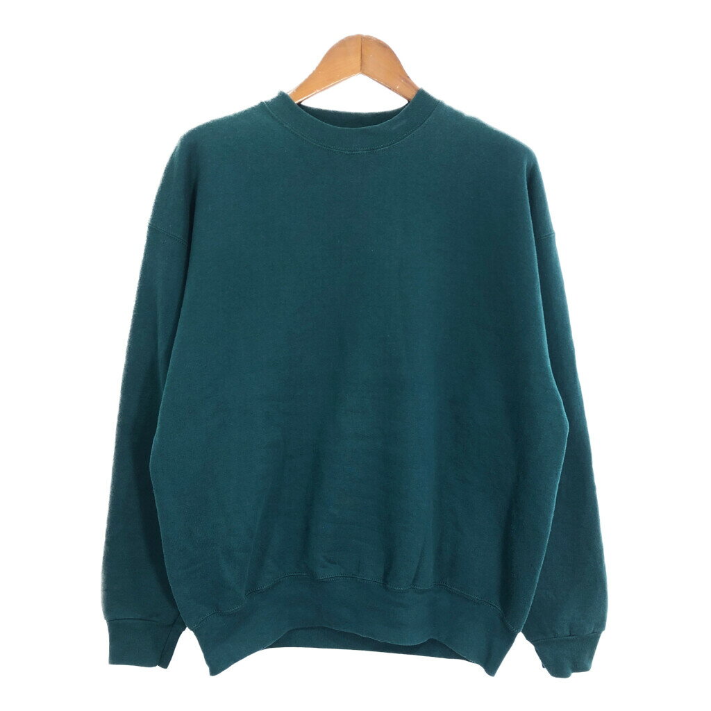 90年代 USA製 B.V.D. ビーブイディー スウェット 無地 グリーン (メンズ XL) 中古 古着 S7515