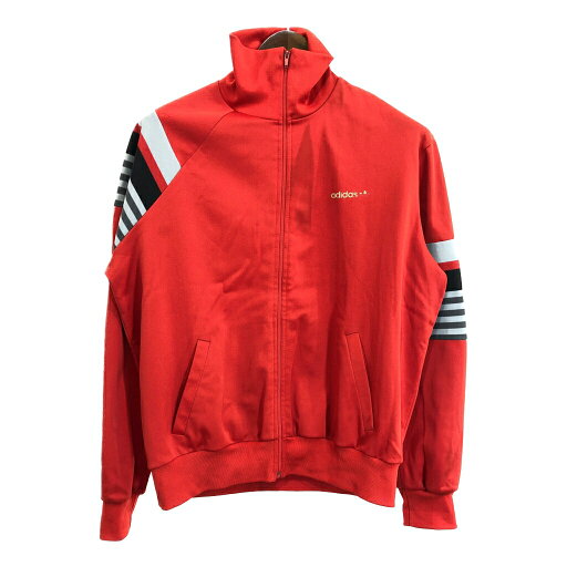 80年代 adidas アディダス トラックジャケット スポーツ レッド (メンズ L相当) 中古 古着 S7633 80年代 adidas アディダス トラックジャケット スポーツ レッド (メンズ L相当) 中古 古着 S7633