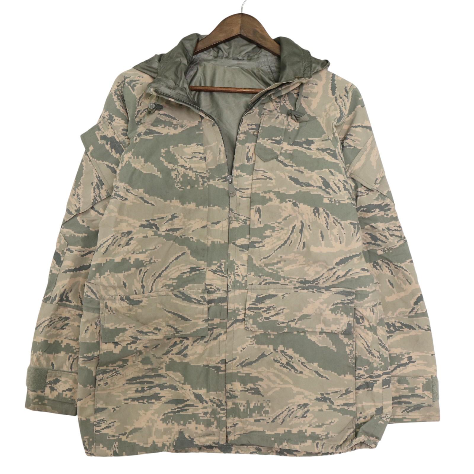 樂天商城 - 米軍実物 U.S.AIRFORCE APECS GORETEX パーカー ミリタリー ABUカモ セージグリーン (メンズ X-SMALL SHORT) 中古 古着 A3111